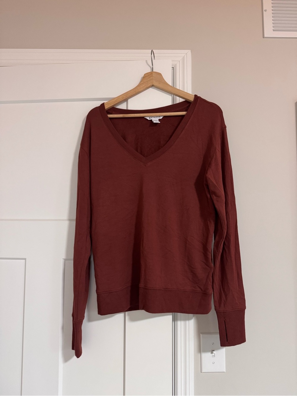 Athleta Rust Crewneck Sweater